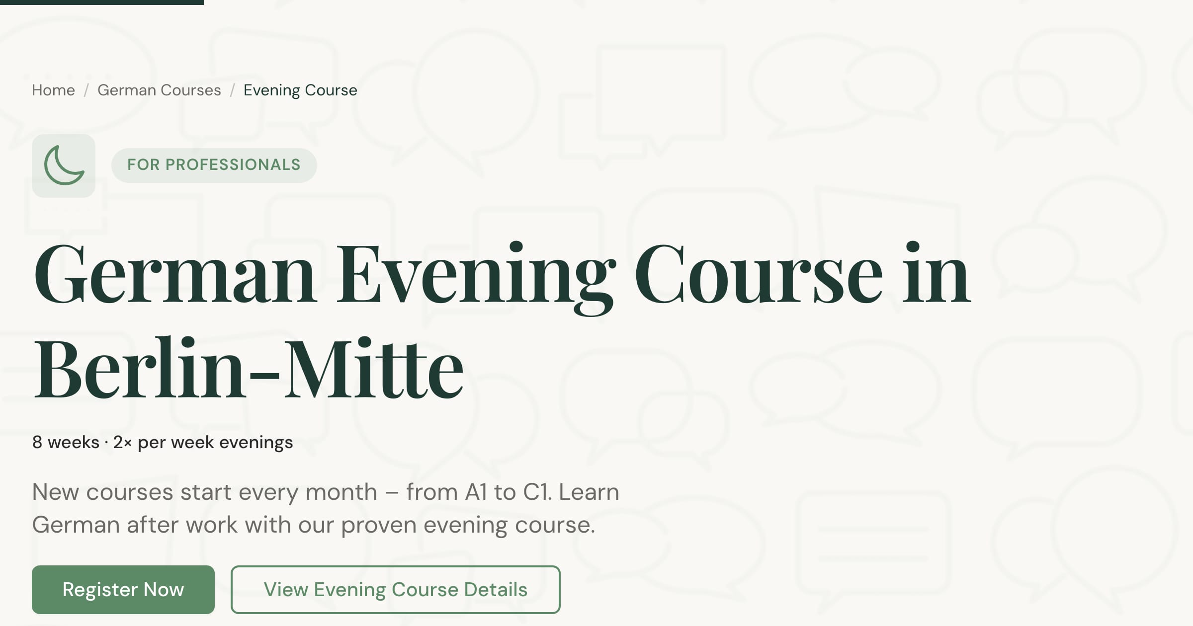 German Evening Course Berlin – after work